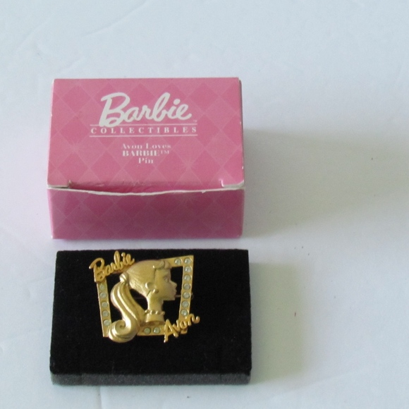 Avon Jewelry - Avon Loves Barbie Pin - Original Box